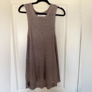 Astr Sleeveless Knit Tunic Tank - Mauve Taupe Knit